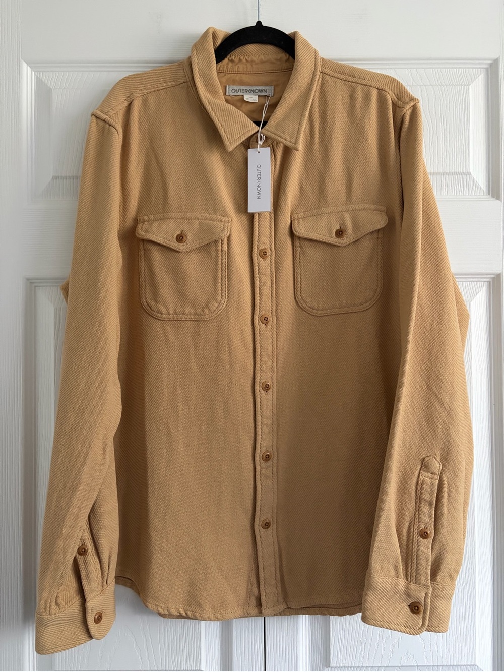 NWT The Outerknown Blanket Cotton Twill Pocket Autumn Shirt.